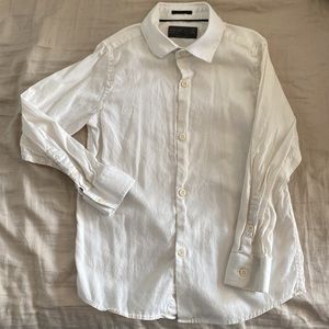 Zara boys white button down shirts